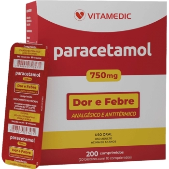 G.PARACETAMOL 750MG 20X10 CPR VITAMEDIC