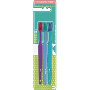 KESS PACK 4 ESCOVAS DENTAIS BASIC ANUAL MACIAS BELLIZ