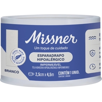 ESPARADRAPO BRANCO HIPOALERGENICO IMPERM 2,5X4,5 MISSNER