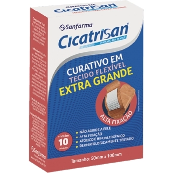 CICATRISAN CURATIVO EXTRA FLEXIVEL EXTRA GRANDE 10UND SANFARMA