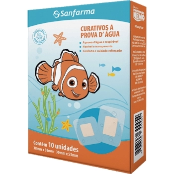CURATIVO A PROVA D\'AGUA NEMO 10UND SANFARMA