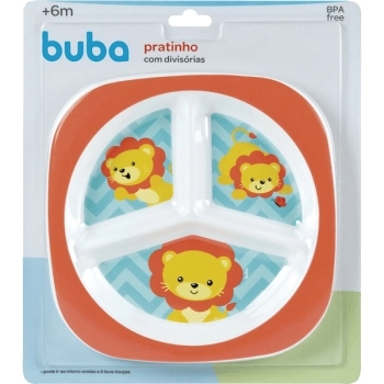 BUBA PRATO C/DIVISORIAS ANIMAL FUN LEAO