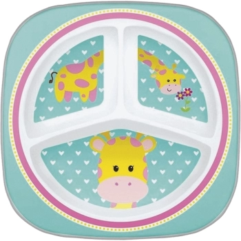 BUBA PRATO C/DIVISORIAS ANIMAL FUN GIRAFA