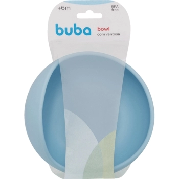 BUBA BOWL SILICONE C/VENTOSA AZUL 350ML (+6)