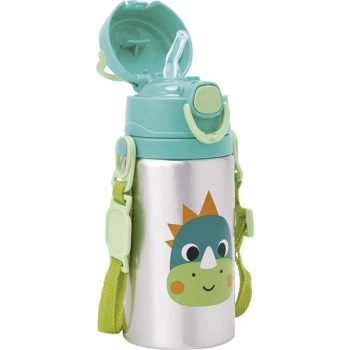 BUBA GARRAFINHA ALUMINIO C/CANUDO ZOO DINO 450ML ( +3)