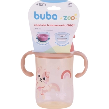 BUBA COPO TREINAMENTO 360º C/ALCA REMOVIVEL ZOO GATO 300ML