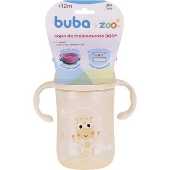 BUBA COPO TREINAMENTO 360º C/ALCA REMOVIVEL ZOO GIRAFA 300ML