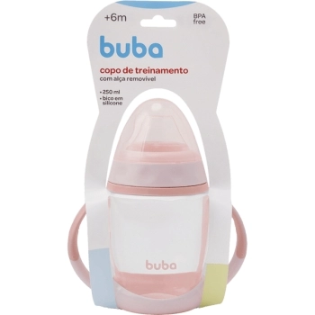 BUBA COPO TREINAMENTO C/ALCA REMOVIVEL ROSA 250ML (+ 6M)