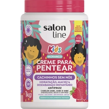 CREME PENTEAR KIDS CACHINHOS SEM NOS MORANGO 1KG SALON LINE