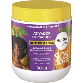 SOS CACHOS ATIVADOR CACHOS OLEO DE MANGA 500GR SALON LINE
