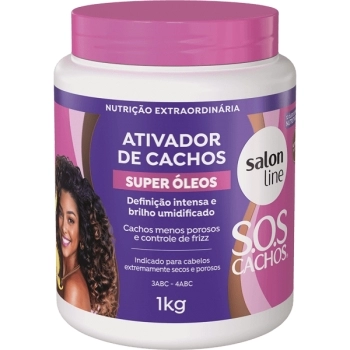 SOS CACHOS ATIVADOR CACHOS SUPER OLEOS 1KG SALON LINE