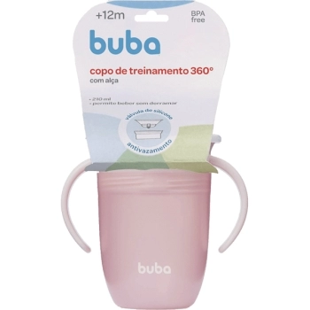 BUBA COPO TREINAMENTO 360º C/ALCA ROSA 210ML