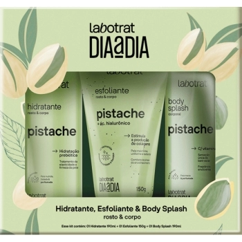 KIT HIDRATANTE+ESFOLIANTE+BODY SPLASH ROSTO E CORPO PISTACHE LABOTRAT