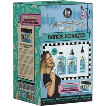LOLA DANOS VORAZES KIT SH 250ML + BOOSTER 250ML + LEAVE-IN 250ML