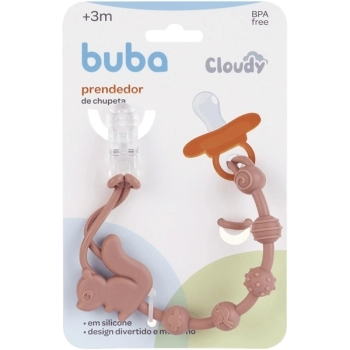 BUBA PRENDEDOR DE CHUPETA SILICONE CLOUDY ESQUILO