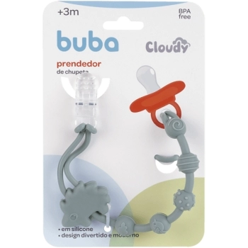 BUBA PRENDEDOR DE CHUPETA SILICONE CLOUDY PORCO ESPINHO