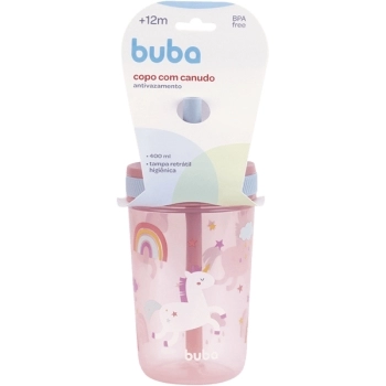BUBA COPO COM CANUDO ANTIVAZAMENTO MAGIC UNICORNIO (+12M)