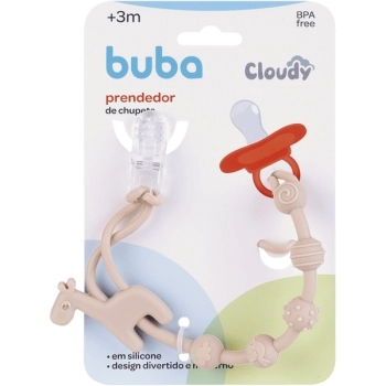 BUBA PRENDEDOR DE CHUPETA SILICONE CLOUDY GIRAFA