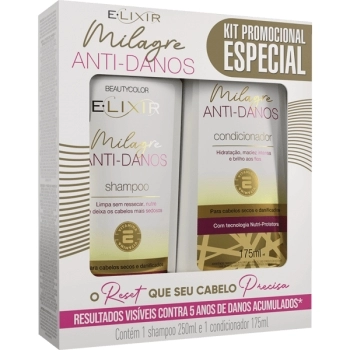 BEAUTY KIT SH & COND ELIXIR MILAGRE ANTI-DANOS 250ML+175ML
