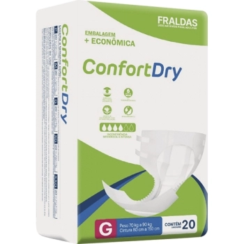 FRALDA DESC GERIATRICA G 20UN CONFORT DRY