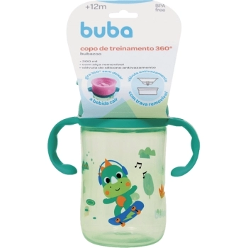 BUBA COPO TREINAMENTO 360º C/ALCA REMOVIVEL ZOO DINO 300ML