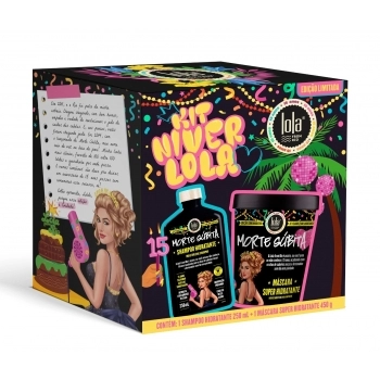 LOLA KIT NIVER 15 ANOS DUPLO MORTE SUBITA SH 250ML + MASCARA 450G