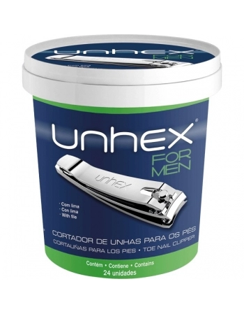 CORTADOR DE UNHAS UNHEX JUMBO POTE 24UN MERHEJE