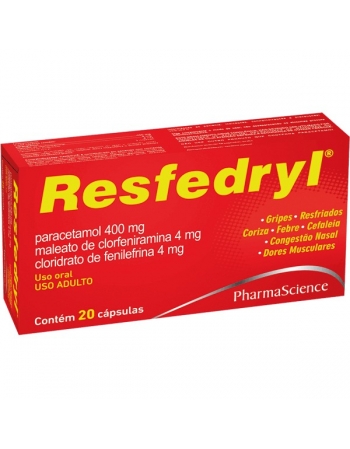 RESFEDRYL 400+4+4 MG C 20 CPR