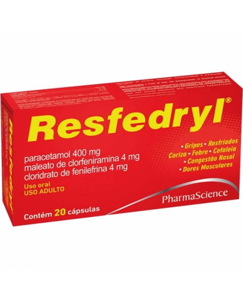 RESFEDRYL 400+4+4 MG C 20 CPR