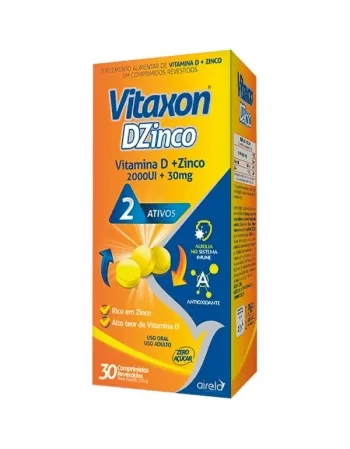 VITAXON DZINCO 2000UI+30MG C/ 30CPR