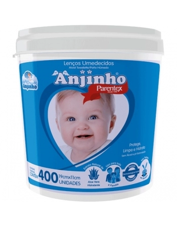 ANJINHO LENÇO UMED BALDE AZUL 400UND PARENTEX