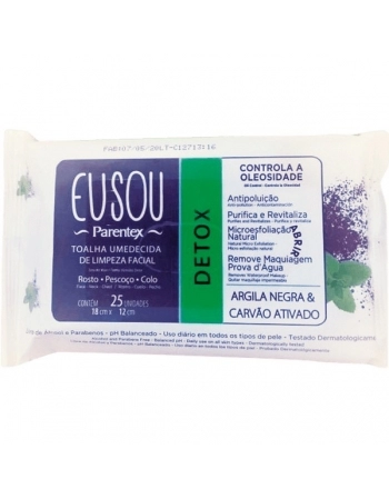 EU SOU TOALHA UMED DEMAQUILANTE DETOX 25UND PARENTEX