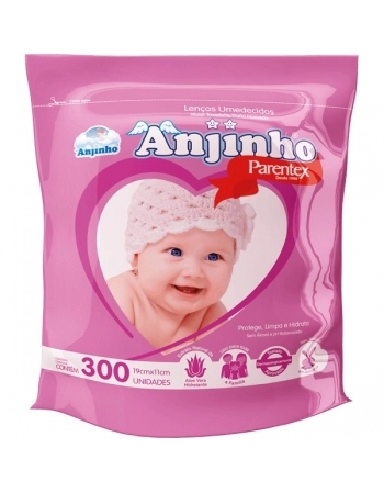 ANJINHO LENÇO UMED REFIL BALDE ROSA 300UND PARENTEX