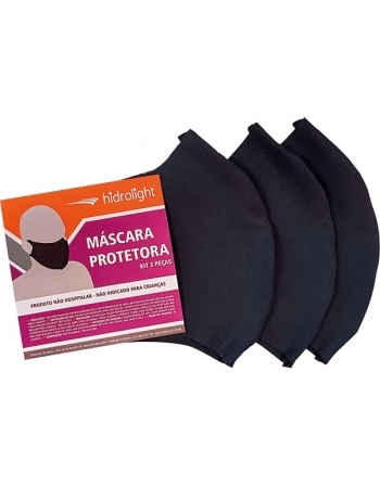 MASCARA PROTETORA PRETA KIT C/3 G/GG