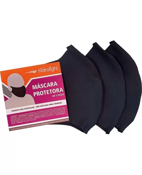 MASCARA PROTETORA PRETA KIT C/3 G/GG