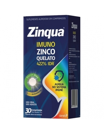 ZINQUA IMUNO ZINCO QUELATO 29,56MG 30CPR AIRELA