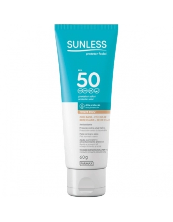 SUNLESS PROT SOL FAC C/BASE BEGE CLAR FPS50 60GR FARMAX