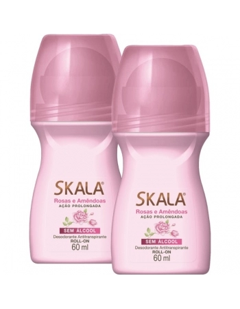 SKALA DESODORANTE ROLL ON ROSAS E AMENDOAS 60 ML