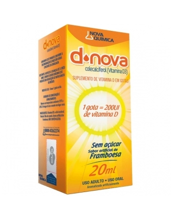 D NOVA GTS VITAMINA D 20ML (200UI) FRAMBOESA MULTILAB