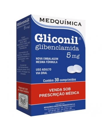 GLICONIL 5MG 30CPR MEDQUIMICA