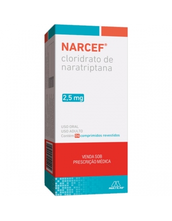 NARCEF 2,5MG C/4CPR REVESTIDOS