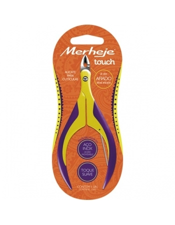 ALICATE P/ CUTICULAS TOUCH AMARELO/VIOLET MERHEJE