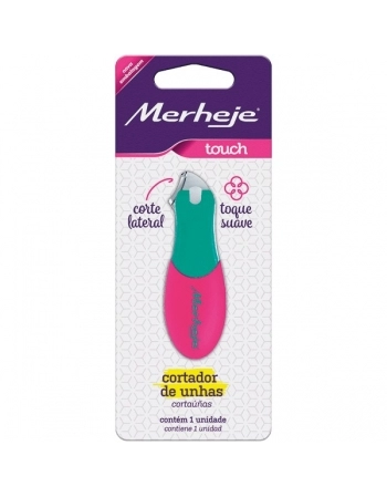 CORTADOR DE UNHAS TOUCH VERDE/PINK MERHEJE