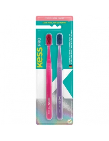 KIT ESCOVA DENTAL KESS PRO 2UN EXT MAC