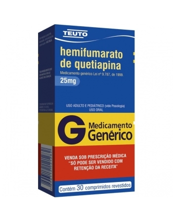 G.QUETIAPINA 25MG 30CPR P344 TEUTO