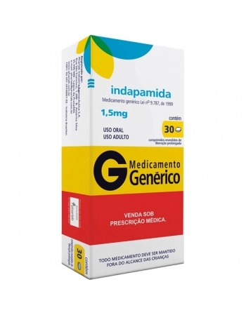 INDAPAMIDA 1,5MG 30 CPR - GENÉRICO