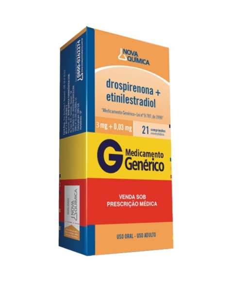 DROSP.+ETINILESTR 3/0,03 MG 21 CPR (YASMIN) - GENÉRICO