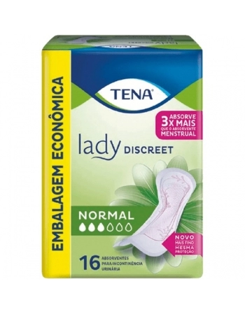 ABSORVENTE TENA LADY DISCREET NORMAL 16UN ESSITY