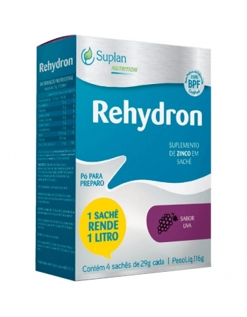 REHYDRON PO UVA 4 SACHES 29 GR CADA