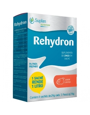 REHYDRON PO LARANJA 4 SACHES 29 GR CADA